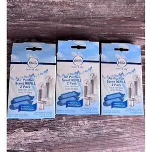 3 Boxes of Febreze HWLFRF102L Scent Refill, Linen and Sky, 2-Pack FRF102L, White